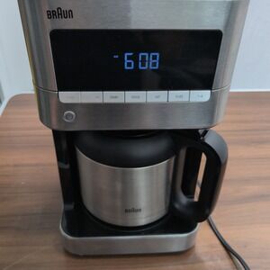 Braun 12 Cup Programmable Coffee Maker Type 3107 Carafe Stainless Silver Black